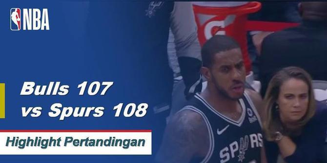 Cuplikan Pertandingan NBA : Spurs 108 vs Bulls 107