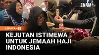 Sambutan Spesial di Madinah, Jemaah Haji RI Dapat Kurma dan Bunga