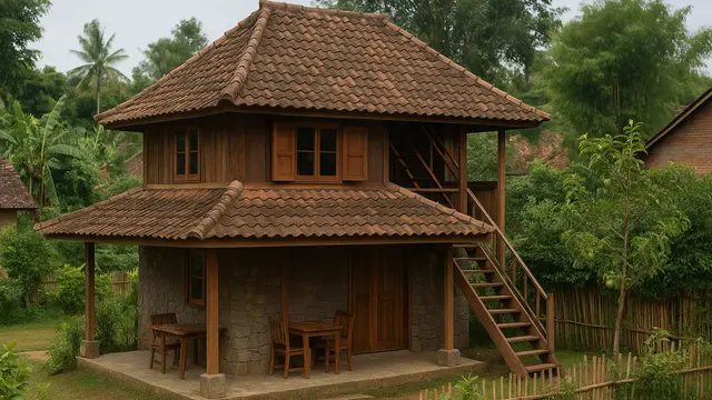 Gambar Rumah Sederhana Ukuran 6x9 di Kampung 2 Lantai