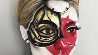 Wanita berusia 31 tahun ini ciptakan sebuah ilusi optic dengan make up