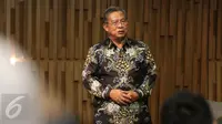 Menteri Koordinator Perekonomian, Darmin Nasution saat menjadi pembicara dalam acara Bincang Ekonomi di Liputan6.com di SCTV Tower, Jakarta, Kamis (2/3). (Liputan6.com/Fatkhur Rozaq)
