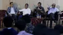 Calon ketua umum PSSI, Sarman, memberikan pemaparan saat diskusi di Wisma Kemenpora, Jakarta, Rabu (30/10/2019). Diskusi tersebut mengangkat tema "Mencari Ketua PSSI Ideal". (Bola.com/M Iqbal Ichsan)