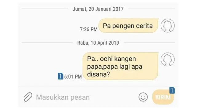Chat rindu (Sumber: Twitter/@iniusernamenya)