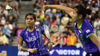 Ganda putri Indonesia, Nitya Krishinda Maheswari/Greysia Polii. (AFP/Jung Yeon-je)