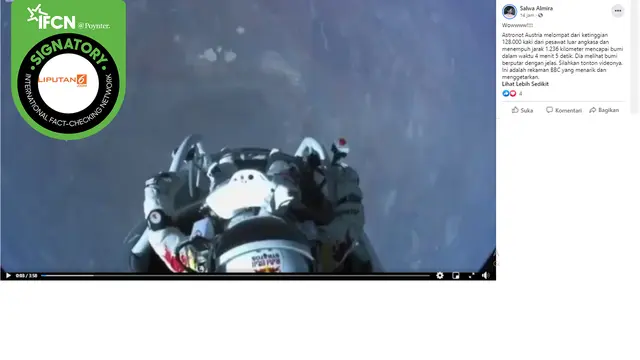 Klaim astronot Austria melompat dari kapal luar angkasa