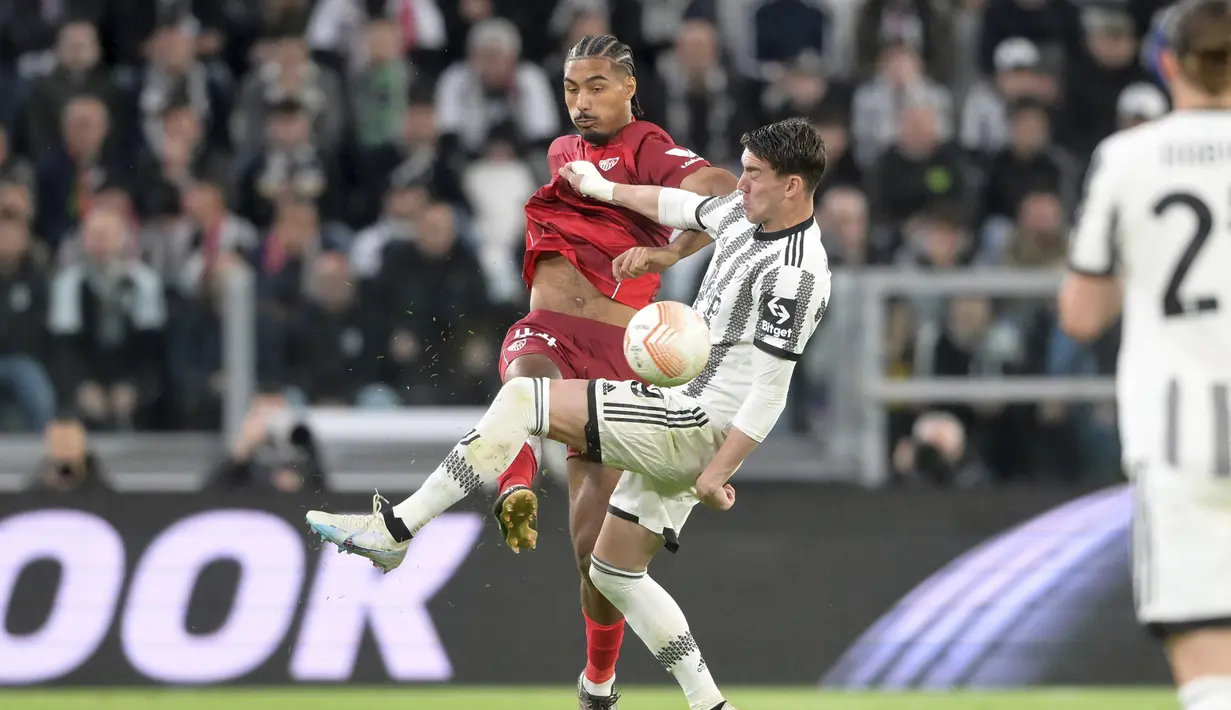 Gol pembuka Sevilla dicetak oleh Youssef En-Nesyri di menit ke-26. (Tano Pecoraro/LaPresse via AP)