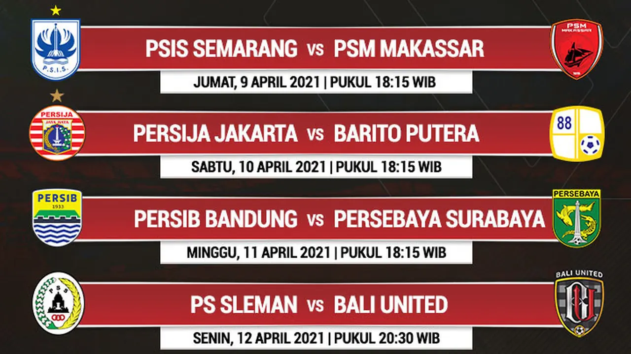 Piala Menpora - Jadwal Perempat Final