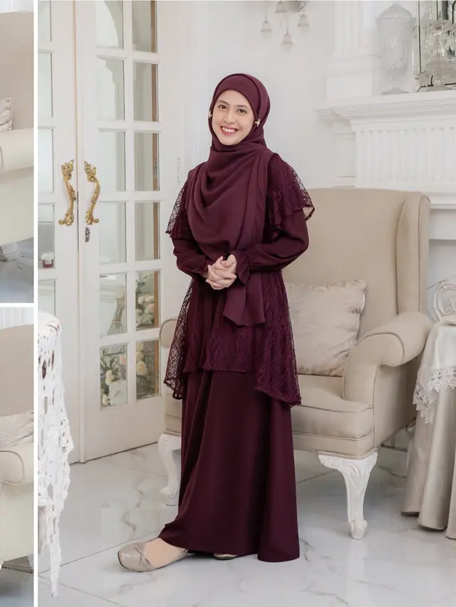 6 Potret Adhisty Zara Jadi Model Baju Hari Raya,