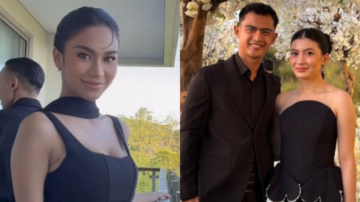 Gaun Hitam Azizah Salsha dan Inka Andestha saat Hadir di Resepsi Pernikahan Jennifer Coppen dan Justin Hubner