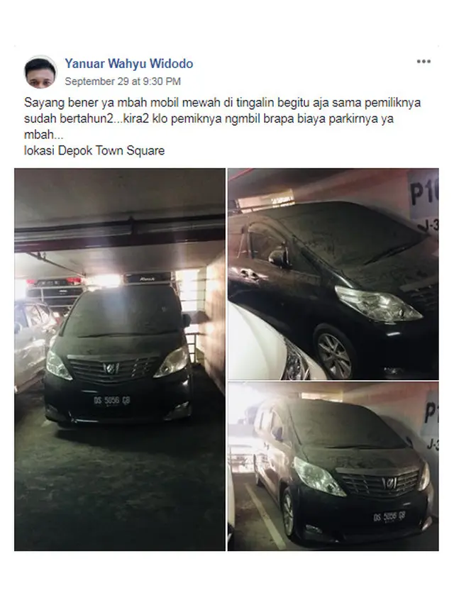 Viral, Mobil Mewah Ditinggalkan Pemiliknya Di Parkiran Mal Hingga Berdebu