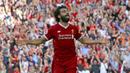 Performa gemilang pemain Liverpool, Mohamed Salah pada awal musim menjadikan dirinya menjadi pusat perhatian. Hingga pekan ketiga salah telah mencetak dua gol dan bersaing menjadi top scorer Premier League. (Peter Byrne/PA via AP)