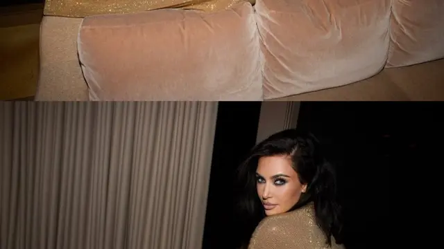 Kim Kardashian saat hadir di after party Oscars 2026 pakai dress Gucci. [@kimkardashian]