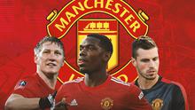 Manchester United - Bastian Schweinsteiger, Paul Pogba, Morgan Schneiderlin (Bola.com/Adreanus Titus)
