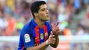 Barcelona meraih kemenangan 6-2 atas Real Betis pada pertandingan pembuka La Liga 2016-17, di Stadion Camp Nou, Sabtu atau Minggu (21/8/2016) dini hari WIB. Luis Suarez mencetak 3 gol. (AFP/Pau Barrena)