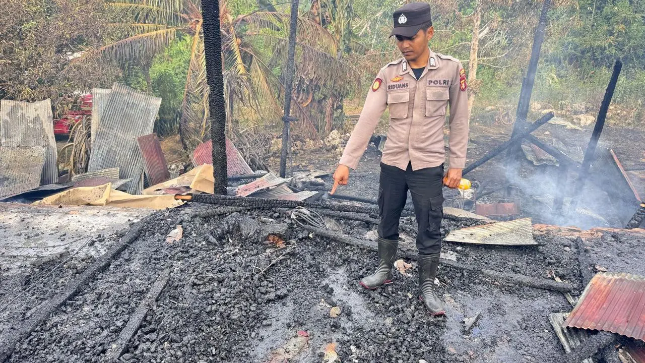 Balita tewas dalam kebakaran di Berau. (Foto: Dok Polres Berau/M Syaifuddin Z)