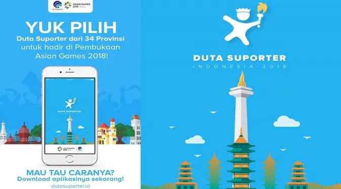 Aplikasi Duta Suporter Indonesia dari Kemkominfo. Foto: Kemkominfo