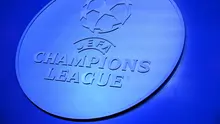 Logo Liga Champions. Foto ini diambil&nbsp;sebelum upacara pengundian Liga Champions 2022-2023 di Istanbul, Turki, 25 Agustus 2022.&nbsp;(OZAN KOSE / AFP)
