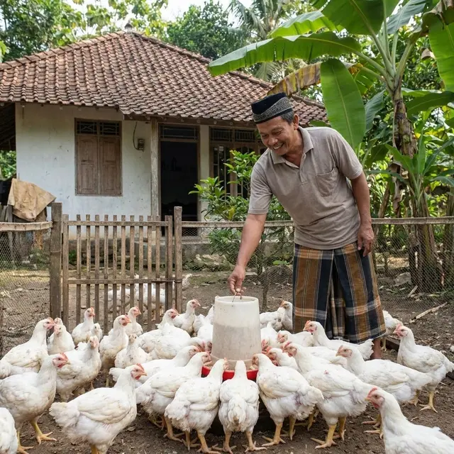 Beternak ayam boiler di rumah