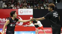 Ganda campuran baru Indonesia, Tontowi Ahmad/Apriyani Rahayu, menjalani laga debut debut sebagai pasangan pada kualifikasi Indonesia Masters 2020, di Istora Senayan, Jakarta, Selasa (14/1/2020). (PBSI)