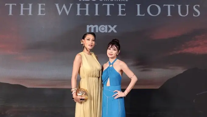 Gaya Patricia Gouw dan Regina Phoenix Dibalut Dress Warna Pop Hadir di Premier The White Lotus Thailand