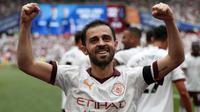 Bernardo Silva yang kini tengah menjalani musim ketujuh bermain di Premier League bersama Manchester City hingga kini telah mengoleksi total 39 assist di Premier League Liga Inggris dari 213 laga hanya bersama The Citizens. Manchester City mendatangkannya pada awal musim 2017/2018 dari AS Monaco dengan nilai transfer 50 juta euro. (AFP/IKImages/Ian Kington)