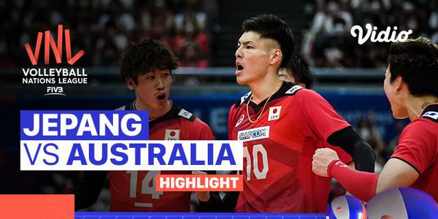 VIDEO: Highlight Volleyball Nations League Putra 2022, Jepang Menang atas Australia