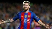Lionel Messi juga sudah mencetak 3 hattrick bersama Barcelona saat bertanding dalam ajang Copa Del Rey. (AFP/Pau Barrena)