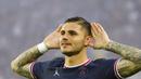 Pundi-pundi gol kemenangan PSG dicetak oleh Mauro Icardi, Kylian Mbappe, Julian Draxler dan Pablo Sarabia.  (Foto/AP/Francois Mori)