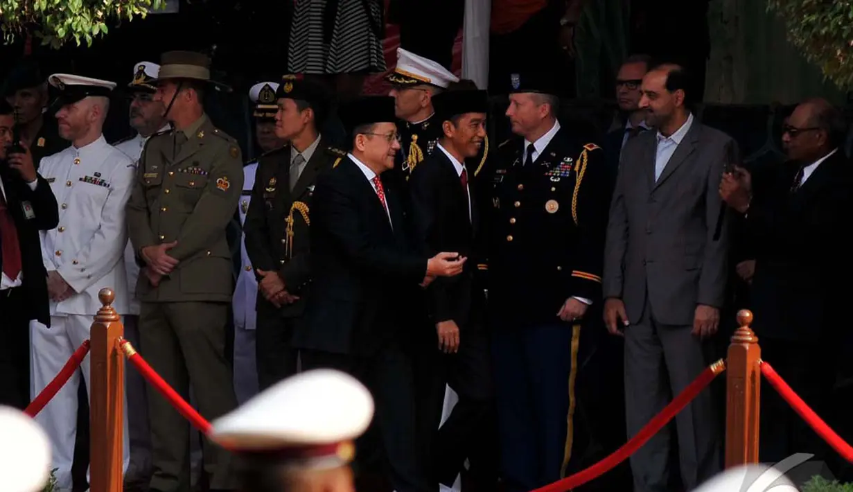 Jokowi terlihat menghadiri Upacara Peringatan Hari Kesaktian Pancasila di Monumen Pancasila Sakti, Jakarta, Rabu (1/10/2014) (Liputan6.com/Johan Tallo)