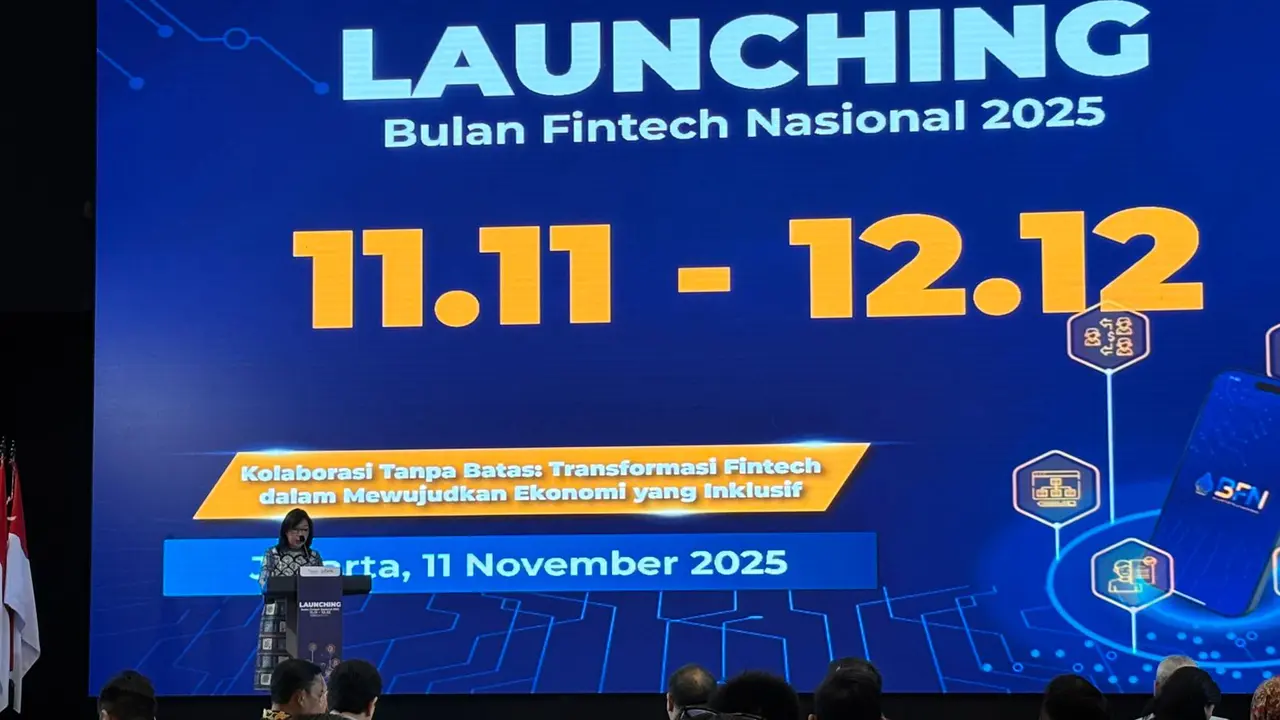 Deputi Gubernur BI, Filianingsih Hendarta dalam acara pembukaan Bulan Fintech Nasional 2025, di Wisma Danantara, Jakarta, Selasa (11/11/2025). (Foto: Liputan6.com/ Tira Santia)
