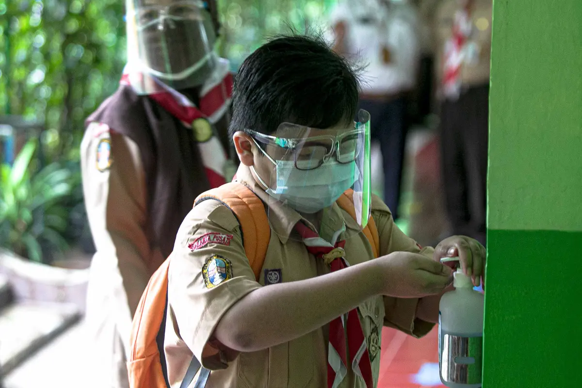 Uji coba pembelajaran tatap muka hari pertama