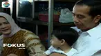 Presiden Jokowi datang bersama Ibu Negara Iriana di Kedai Soto Gading di Pasar Kliwon, Solo.