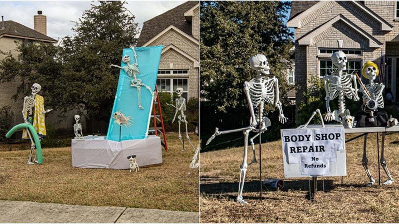 7 Potret Lucu Kerangka Manusia Peragakan Aktivitas Harian, Jauh dari Kata Seram