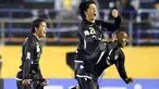 Ecuador's Liga de Quito midfielder Luis Bolanos celebrates his goal with teammates against Mexico's Pachuca in the semi-final of the FIFA Club World Cup 2008 in Tokyo on December 17, 2008. AFP PHOTO/Kazuhiro NOGI 