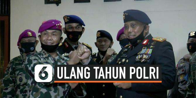 VIDEO: Kejutan Komandan Korps Marinir di HUT Polri