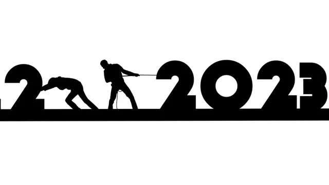 Ilustrasi terima kasih, selamat tinggal 2022