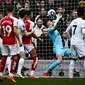 Arsenal meraih kemenangan 3-2 atas Tottenham Hotspur pada laga pekan ke-35 Premier League musim ini di Tottenham Hotspur Stadium, Minggu (28/4/2024) malam WIB. (AFP/Ben Stansall)