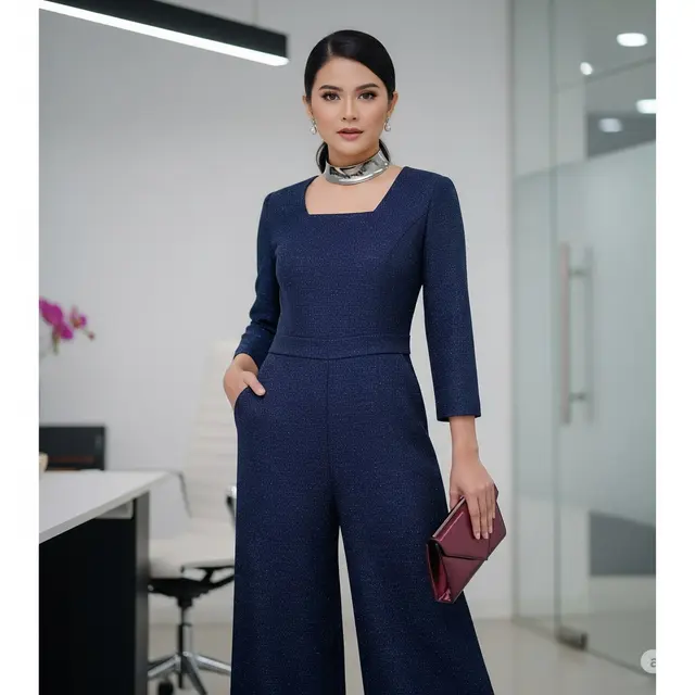 Model Baju Tenun Kantor Wanita. Foto: Gemini