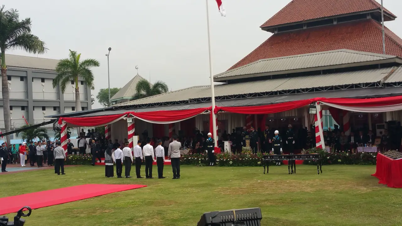Menteri Hukum dan HAM Yasonna H Laoly memimpin upacara peringatan puncak Hari Bakti Pemasyarakat ke-55