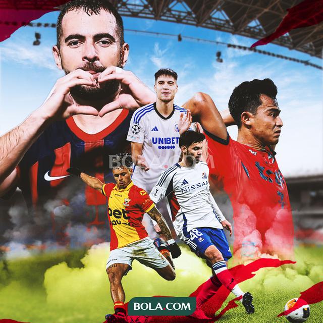 Ilustrasi - Jordi Amat, Dean James, Kevin Diks, Pratama Arhan, Sandy Walsh