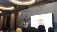 Menkominfo Rudiantara di acara Gerakan Menuju 100 Smart City 2017 di Jakarta, Rabu (15/11/2017).