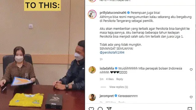 6 Artis Tanah Air Jadi Pemilik Klub Sepak Bola, Terbaru Prilly Latuconsina