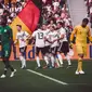 Para pemain Jerman merayakan gol yang dicetak Timo Werner. (doc. DFB)