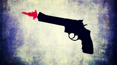 Ilustrasi pistol (Liputan6.com/Rino Abonita)