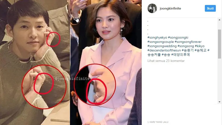 	Song Joong Ki dan Song Hye Kyo (Instagram)