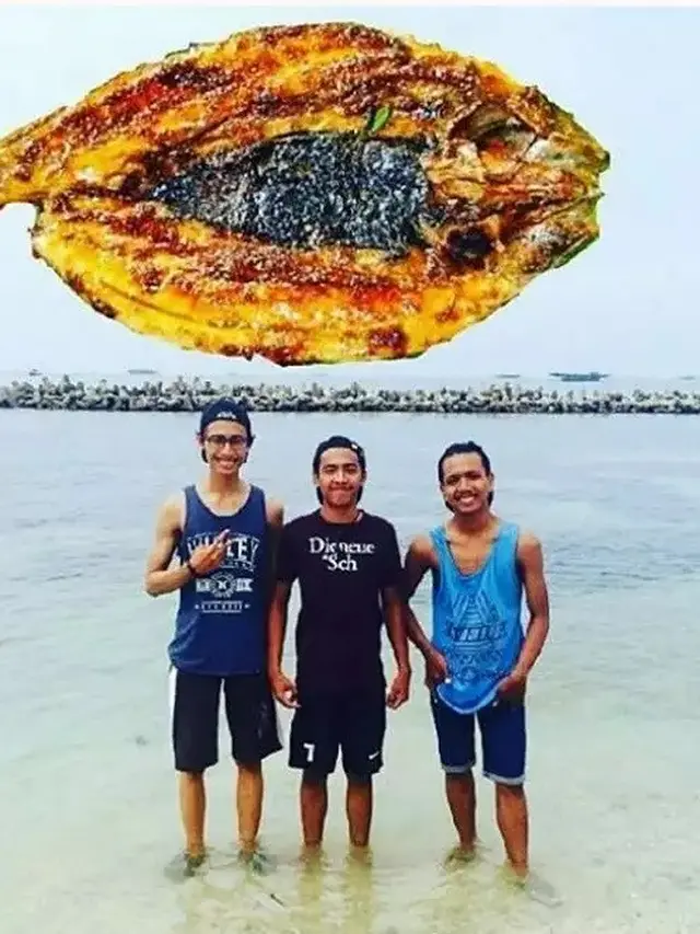 6 Editan Foto Orang di Pantai Ini Absurd Banget, Kelewat Ngawur