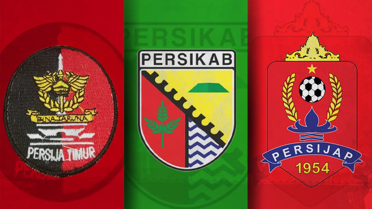 Ilustrasi - Logo Klub Persijatim, Persikab Bandung, Persijap Jepara