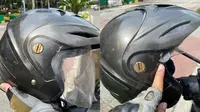 Atas visor helm (Instagram/@unconditionaldesign)