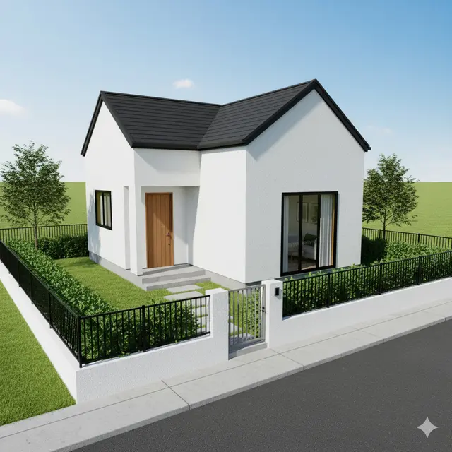 Denah Rumah Type 21 dengan Taman Mini