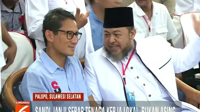 Sandiaga juga akan membuka 2 juta lapangan kerja baru melalui program OK OCE bila Prabowo-Sandi terpilih sebagai presiden dan wakil presiden.